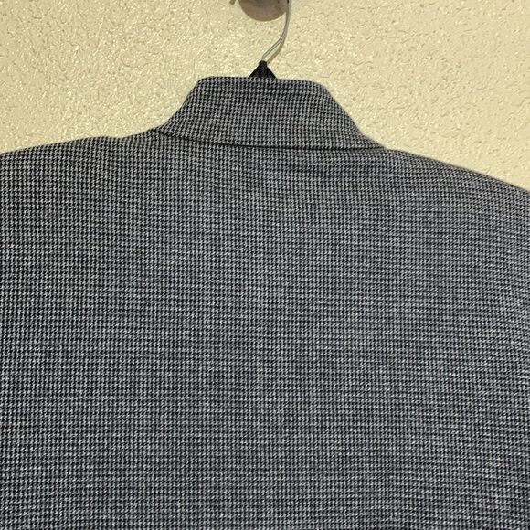 Allison Daley Jacket Blazer SP Gray Black Stretchy Hounds Tooth Print Zip Up - Picture 13 of 16